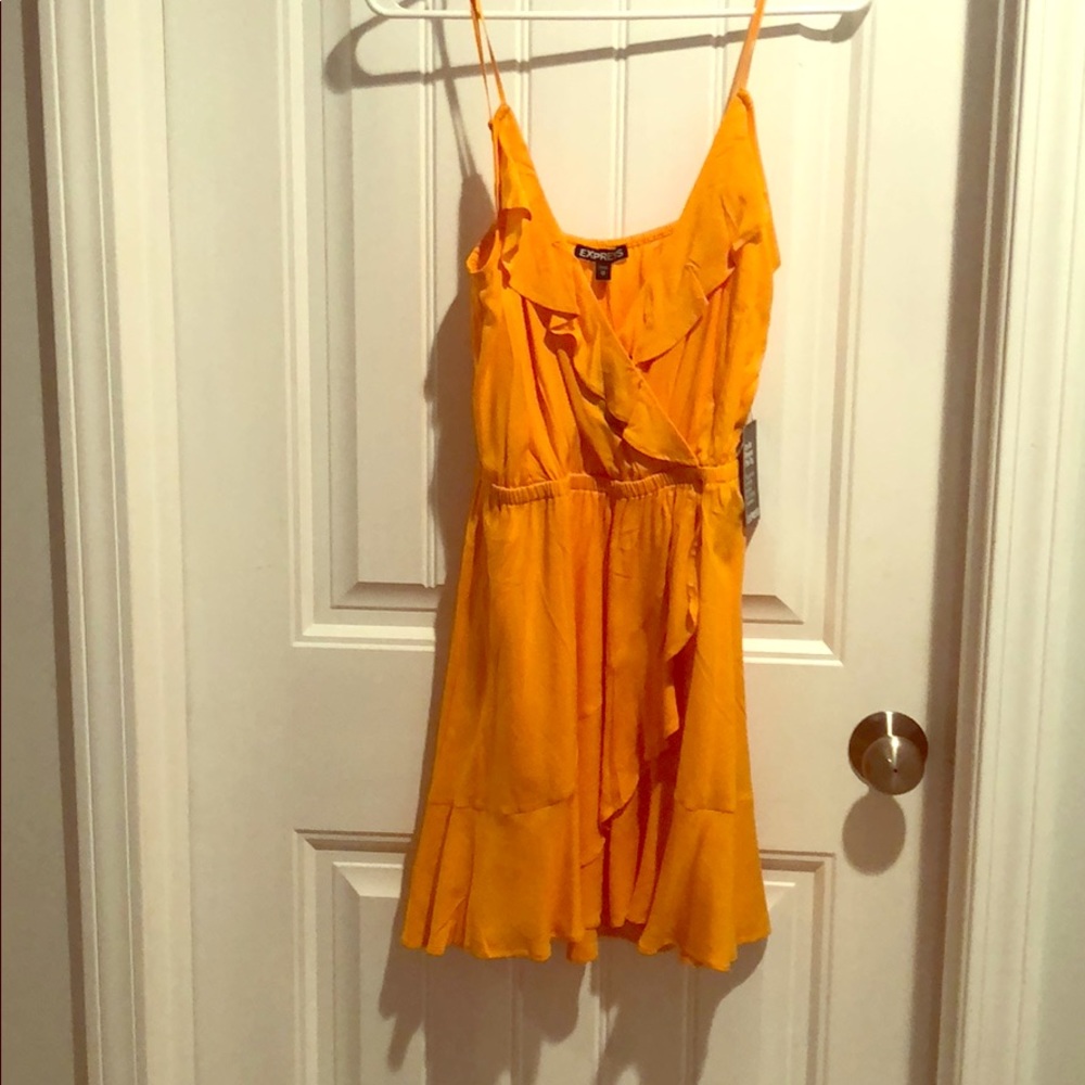 NWT Express ruffle fit and flare dress